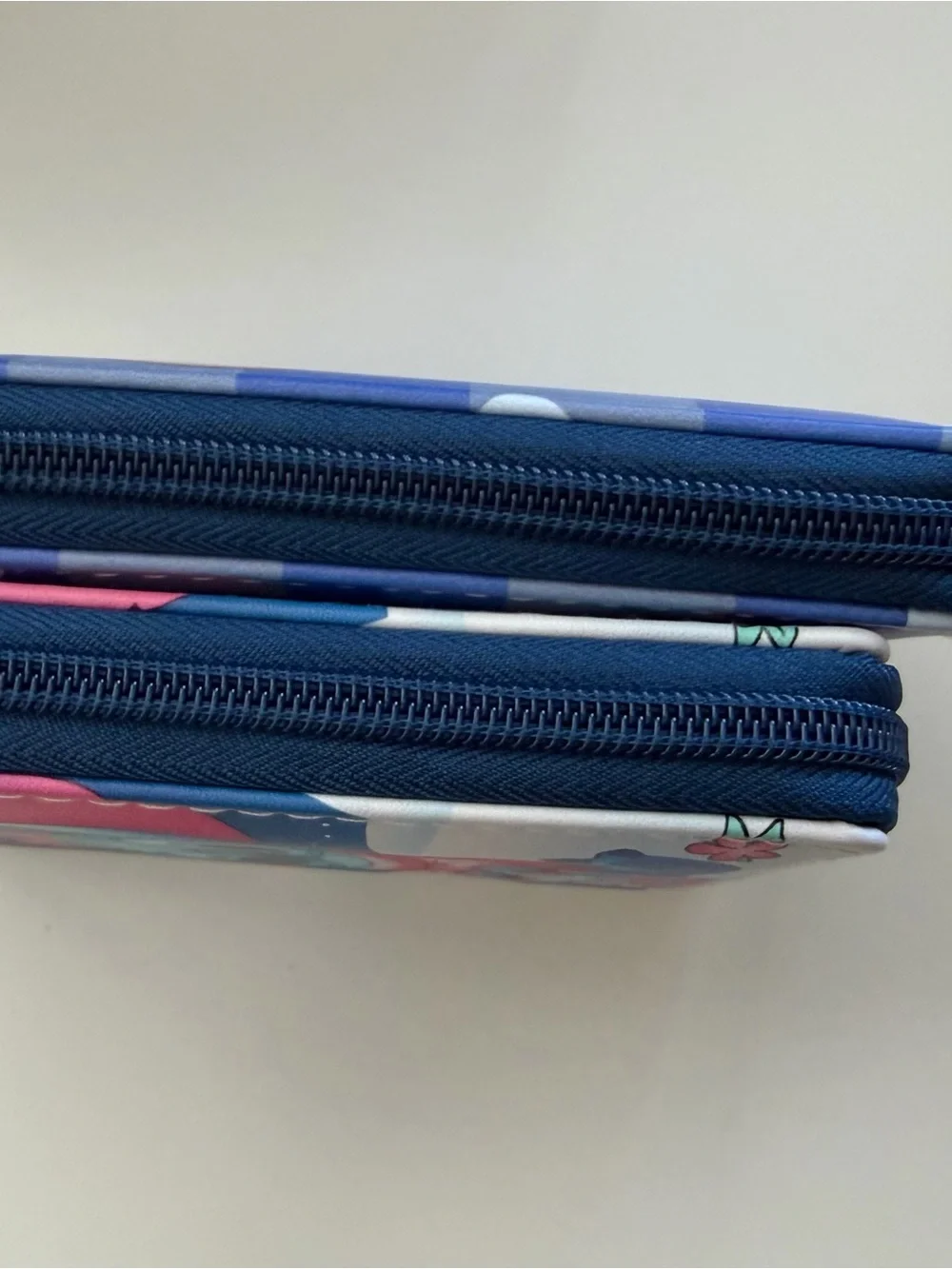 Set of two Blue Stitch Kids Zip Wallet - Cartoon Character Design